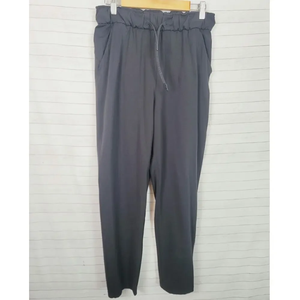 Lululemon Keep Moving Drawstring Full Length Pants in Black, sz 6